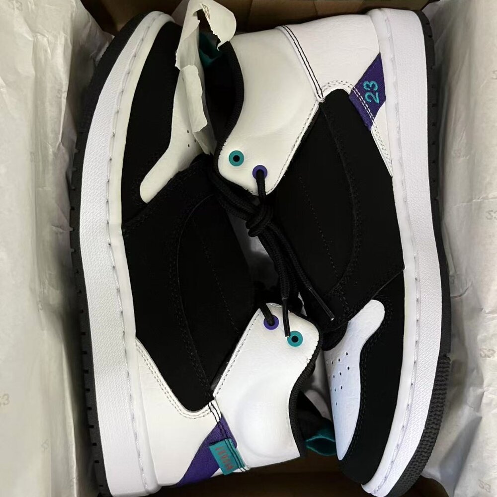 Jordan Fadeaway Black White Grape